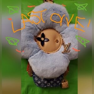 Blue and Gold Plush Flower Character Bagcharm, Keychain-nonbranded Vivienne